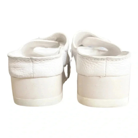 Coach Turnlock Shower Slide Platform Sandals White 7B - Picture 8 of 14
